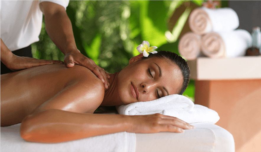 Woman on spa